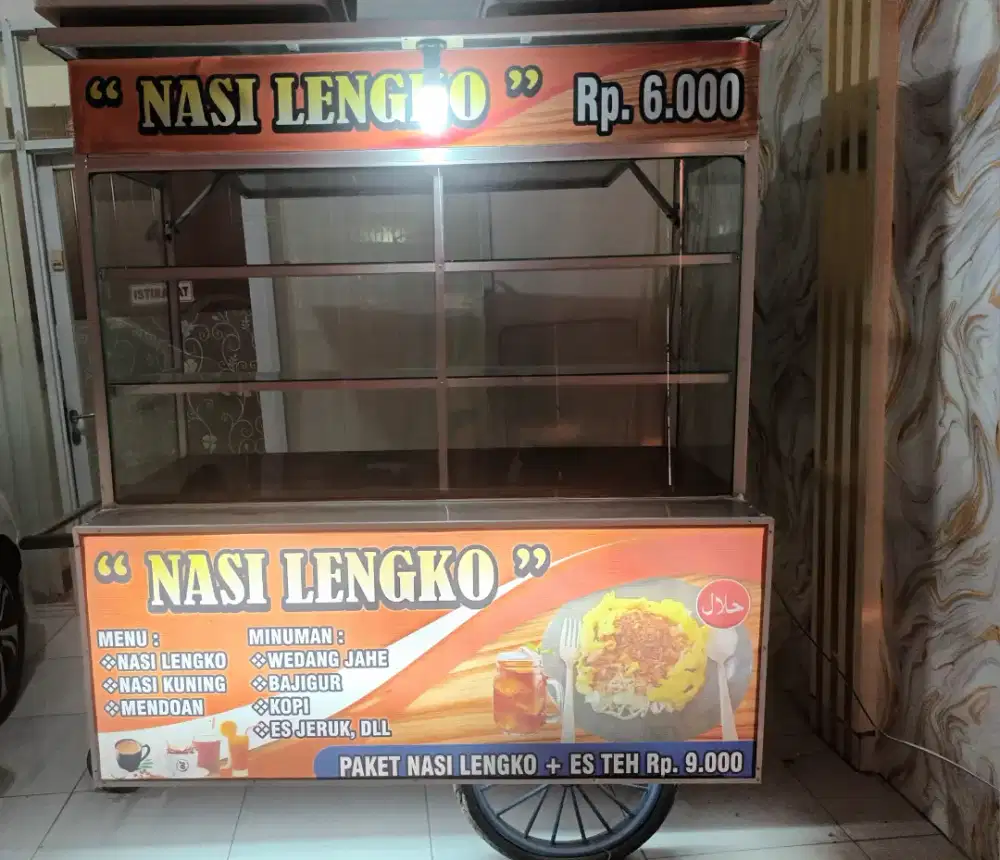 GEROBAK ALUMINIUM Neon Box Ukuran 1,5 Meter Like New