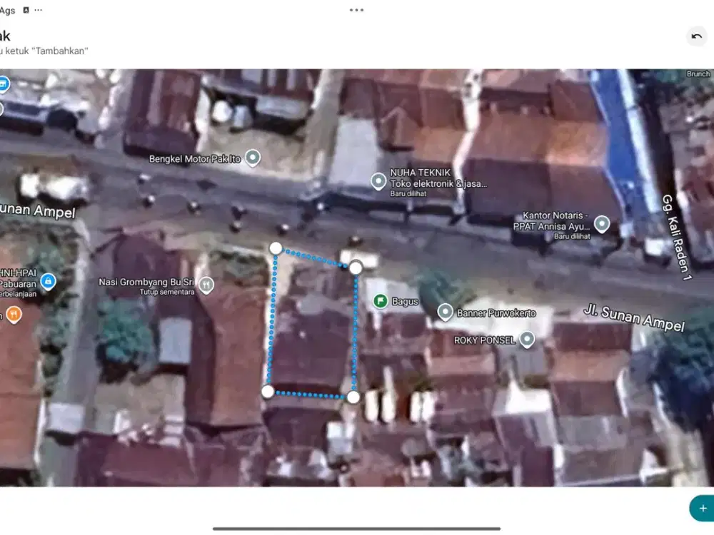 Rumah Lama dekat Unsoed Hitung Tanah Jalan Sunan Ampel Purwokerto Utara untuk Usaha dan Kantor