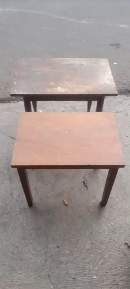 2 meja kayu jati lawas