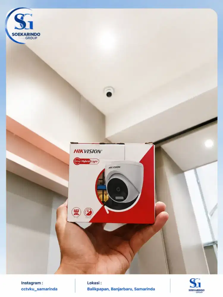 KAMERA HIKVISION HYBRID INDOOR/OUTDOOR 2MP - PAKETAN LENGKAP