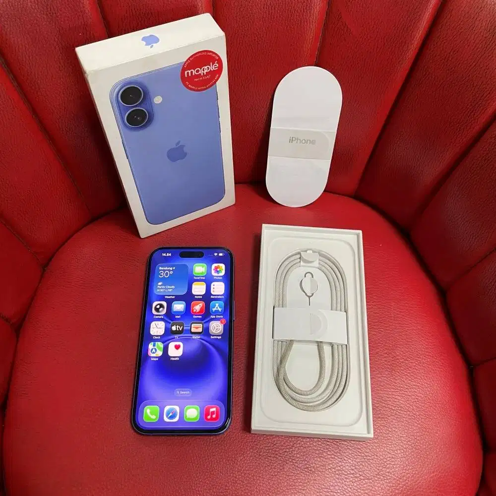 iPhone 16 128gb Ultramarine Garansi iBox Digimap Aktif Fullset Ori