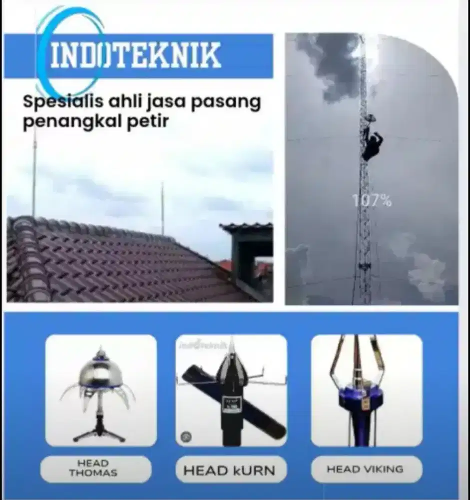 Ahli jasa pasang penangkal petir kutawaluya Kotabaru Perawang