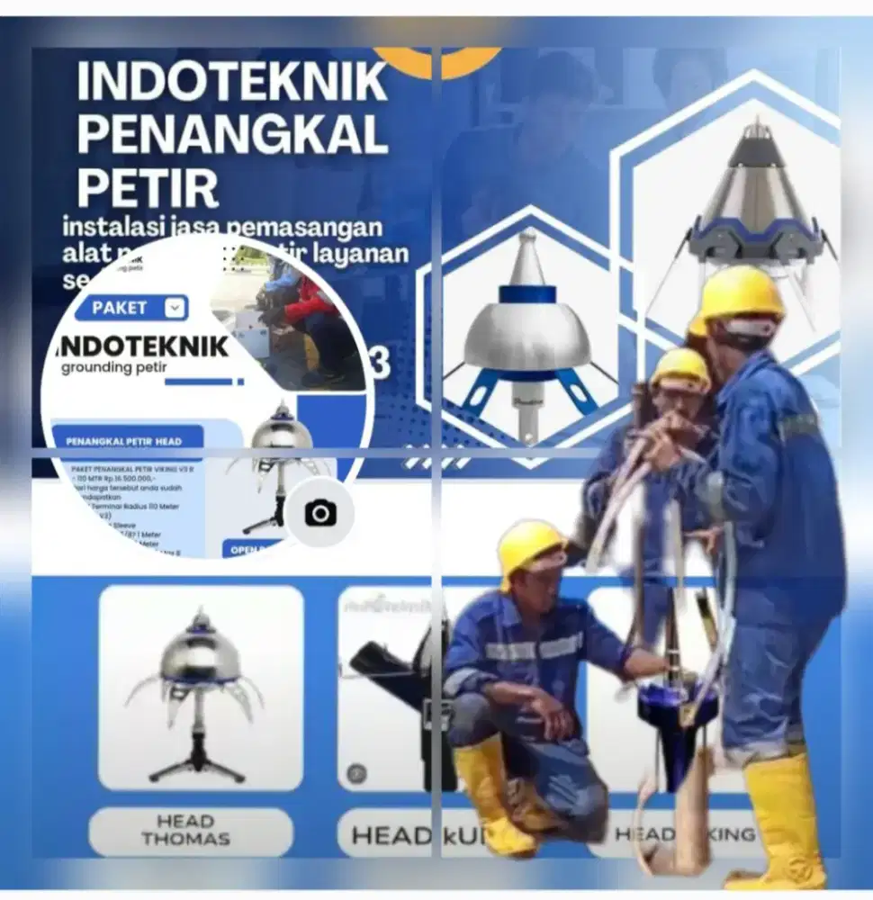 Teknisi ahli jasa pasang penangkal petir Tirtajaya tempuran