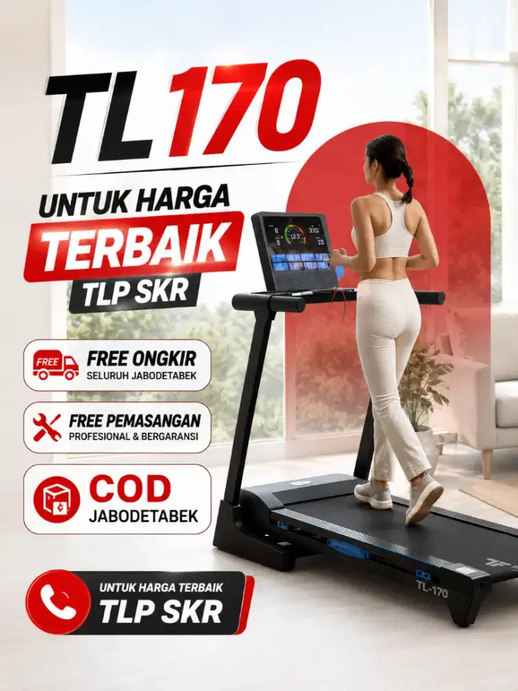 TREADMILL TOTAL TL-170 | 3 HP | AUTO INCLINE 20 LEVEL | TOUCHSCREEN