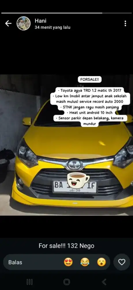 Jual cepat agya trd sportivo 2017