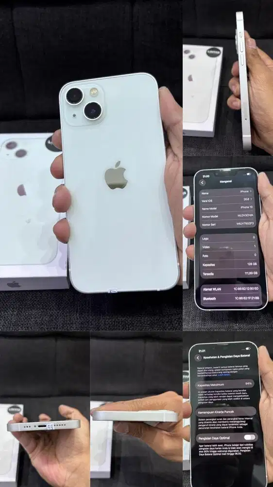 iPhone 13 Basic 128GB All Operator Fullset Likenew Bergaransi
