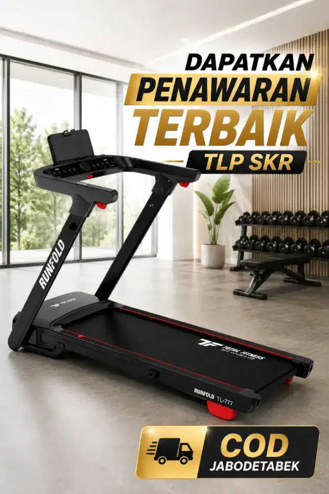 READMILL LIPAT TOTAL FITNESS TL-777 ELITE | INCLINE 1-15 | 14 KM/H