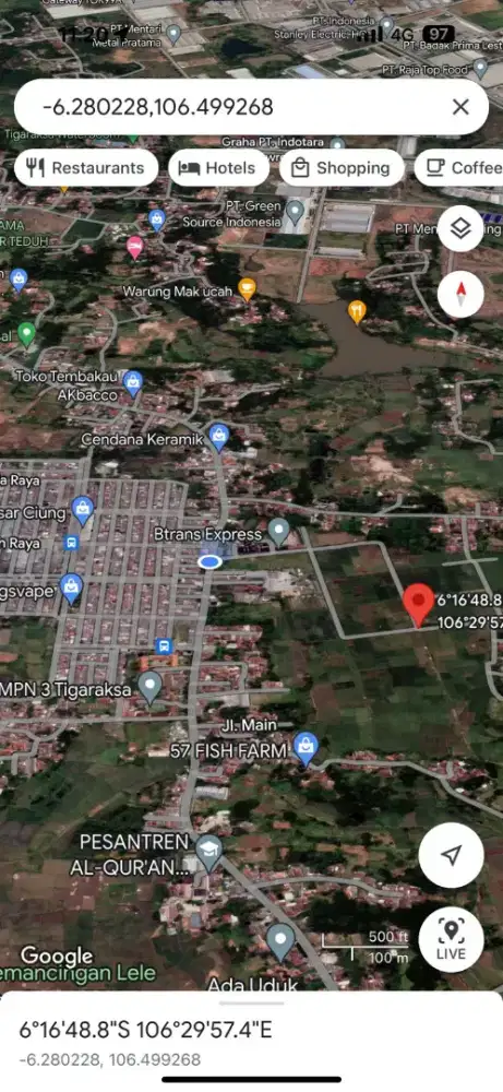 Jual Tanah Margasari Tigaraksa Tangerang Banten
