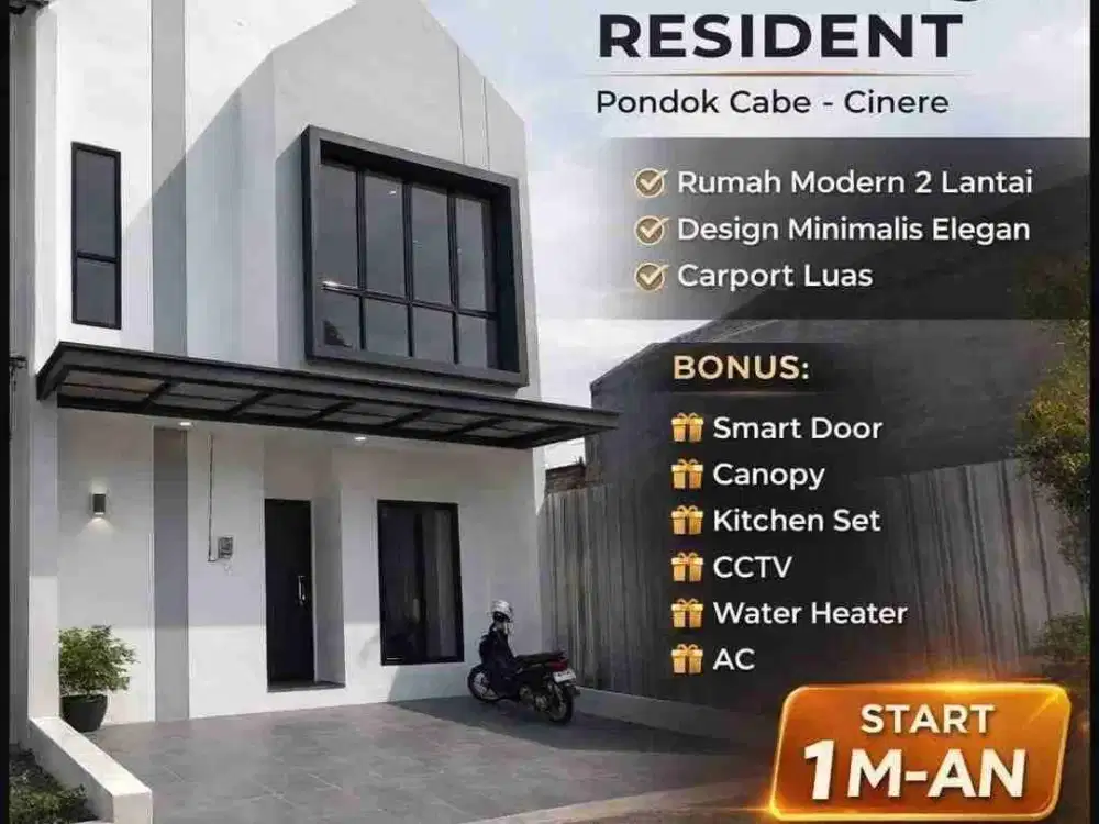 SISA 2 DARI 46 UNIT RUMAH MURAH MODERN STRATEGIS DI PAMULANG TANGERANG SELATAN