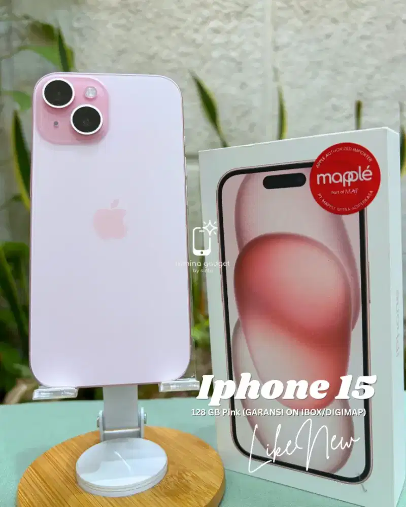 Iphone 15 128 GB Pink (GARANSI ON IBOX/DIGIMAP)