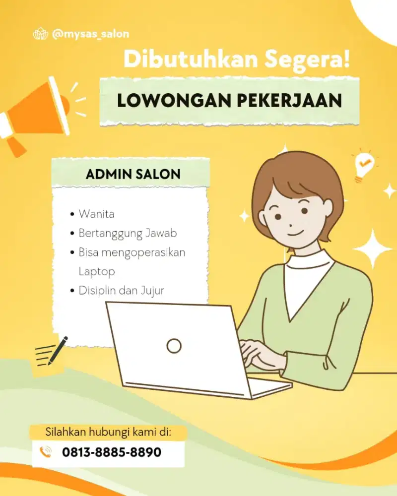Lowongan pekerjaan -Kasir Salon