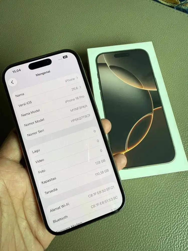 Iphone 16 pro 128 gb ibox NETT termurah