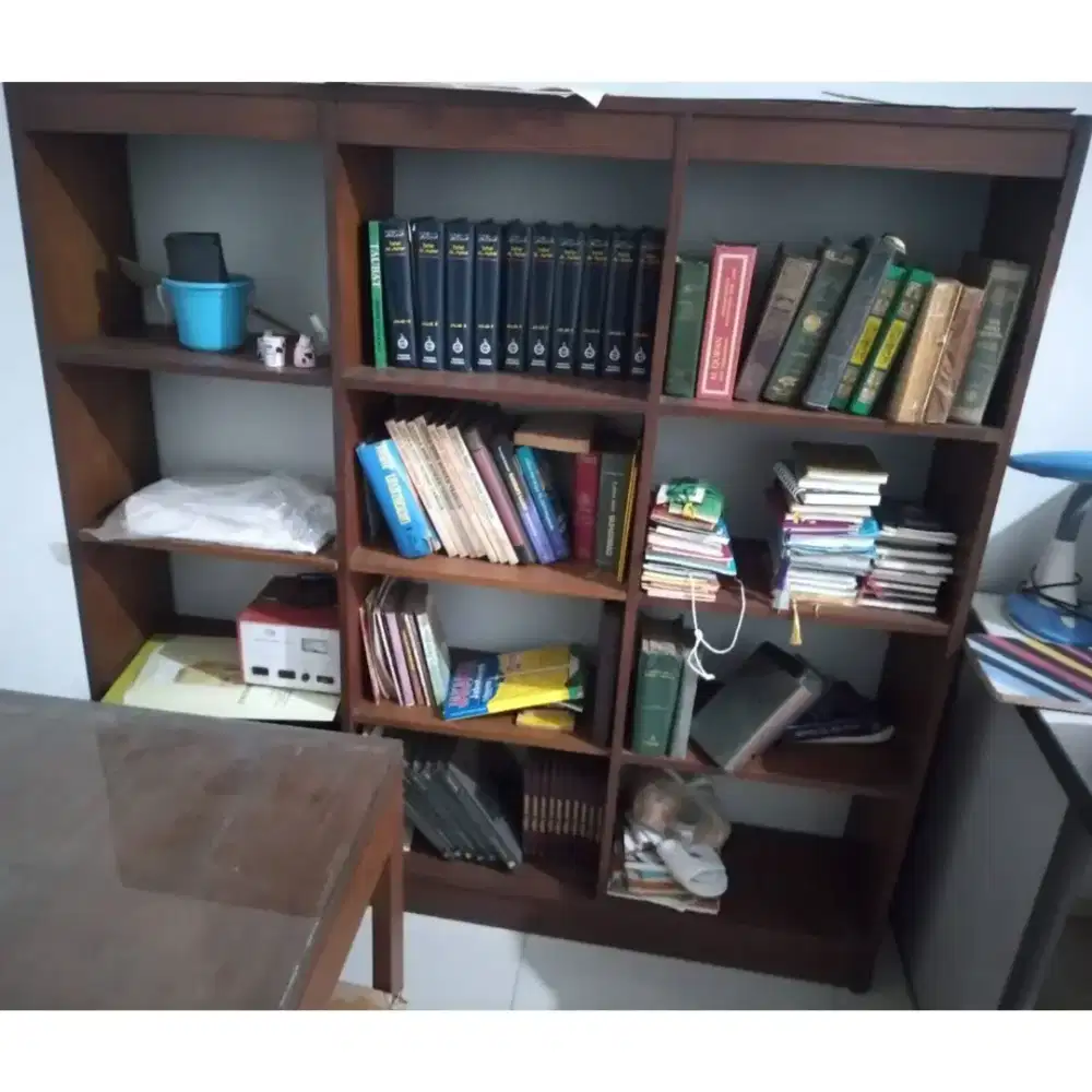 LEMARI RAK BUKU KAYU / WOOD BOOK SHELVES CABINET