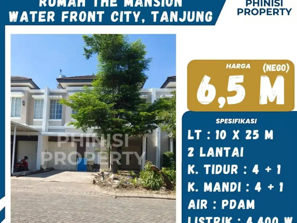 DIJUAL Rumah The Mansion Waterfront City Tanjung Bunga