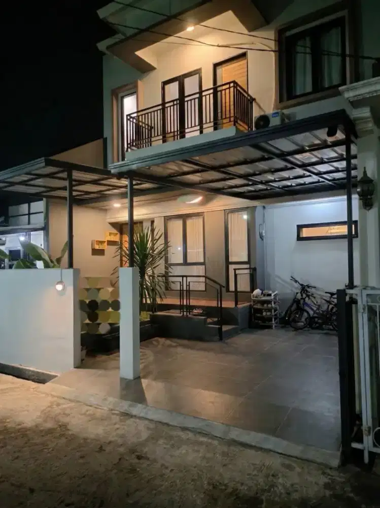 Jual murah ! Rumah Estetik Modern Tropis Lt.112-SemiFurnish (PEMILIK)