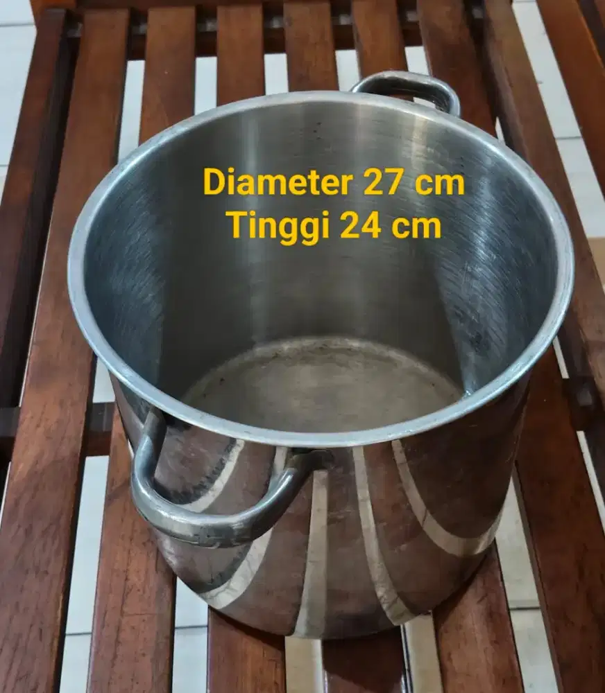 Panci Tebal Stainless asli