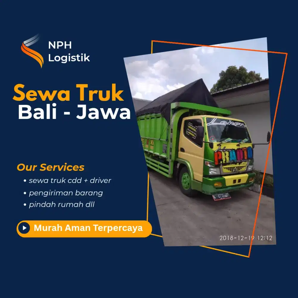 Jasa angkut Bali sewa truk pindah rumah Bali Jawa