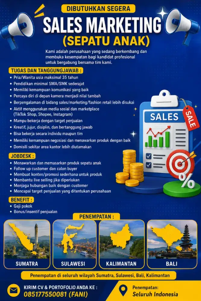 Loker Sales Marketing Seluruh Indonesia