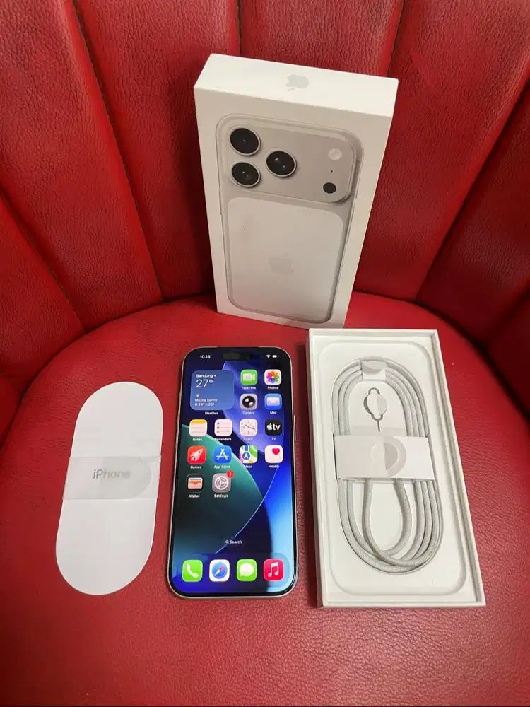 iPhone 17 Pro 256gb Silver Garansi iBox GDN Aktif Fullset Original