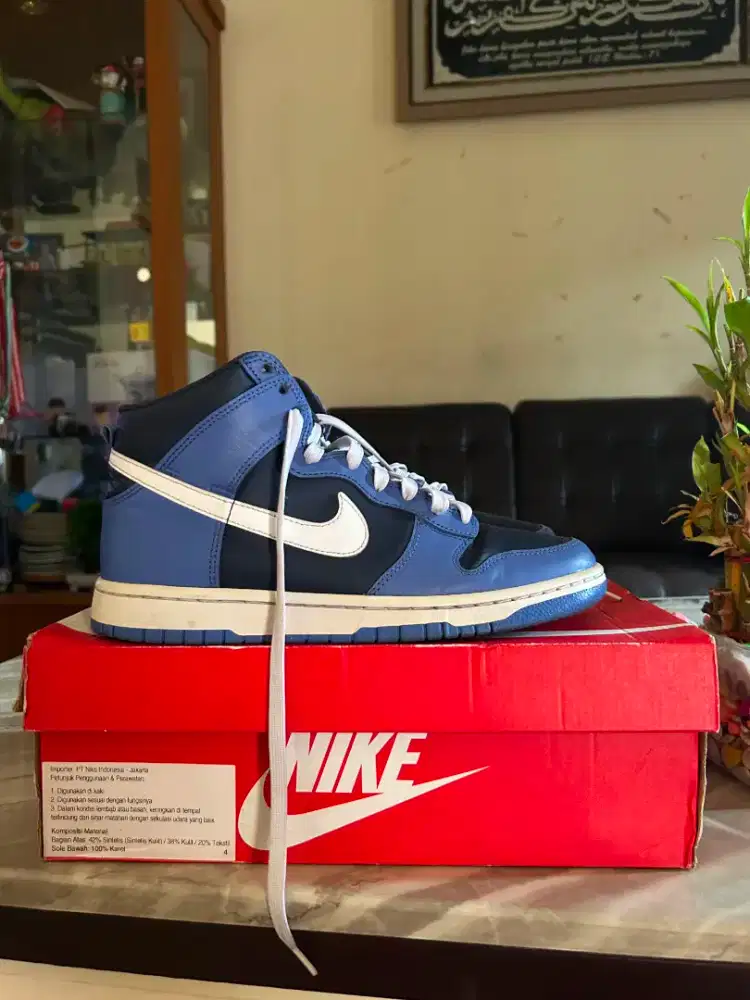 Sepatu Nike Dunk Hi Retro Obsidian Blue