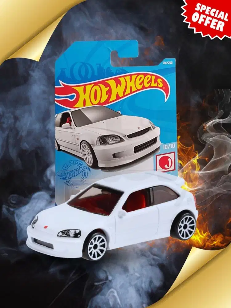 Hot Wheels Honda Civic Type R (EK9) Putih J-Imports 2021 Diecast