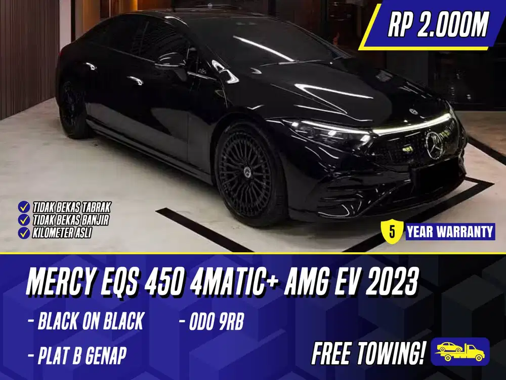 Mercedes Benz EQS450 4Matic+ AMG 2023 Black Hitam Mercy EQS 450 450+