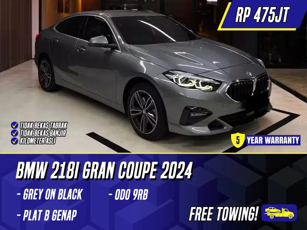 BMW 218i Gran Coupe 2024 Grey on Black Abu-abu Abu 218 i GranCoupe
