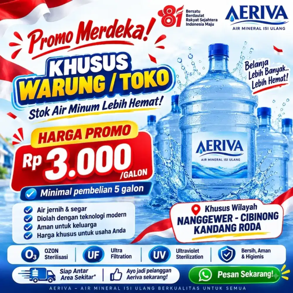 Dicari Reseller Warung/Toko Air Isi Ulang Aeriva Cibinong
Nanggewer