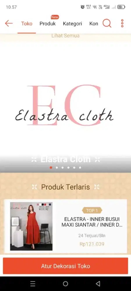 Host live pakaian wanita
