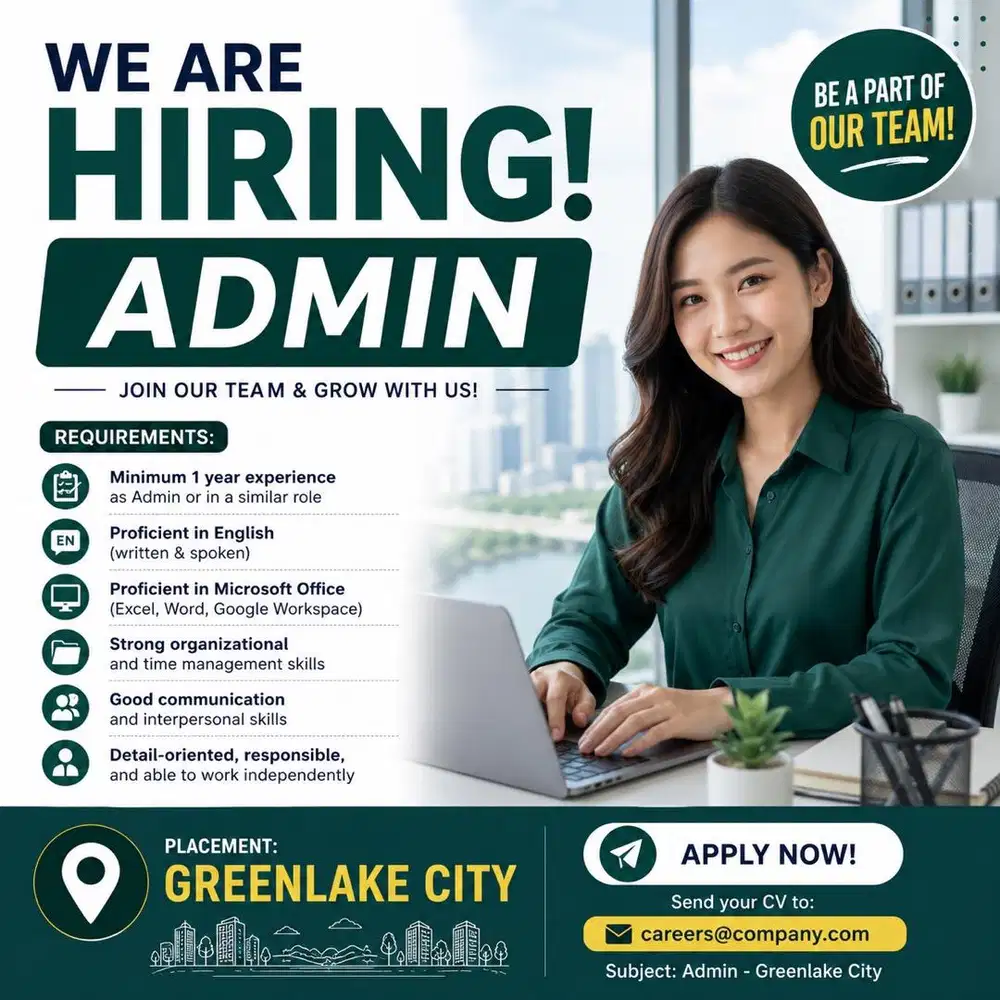 Loker admin Singapore Bahasa inggris