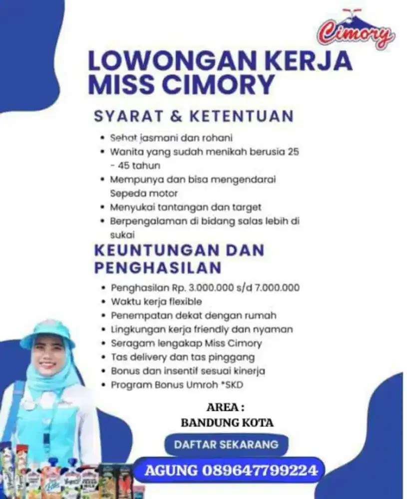 LOWONGAN KERJA SALES MISS CIMORY