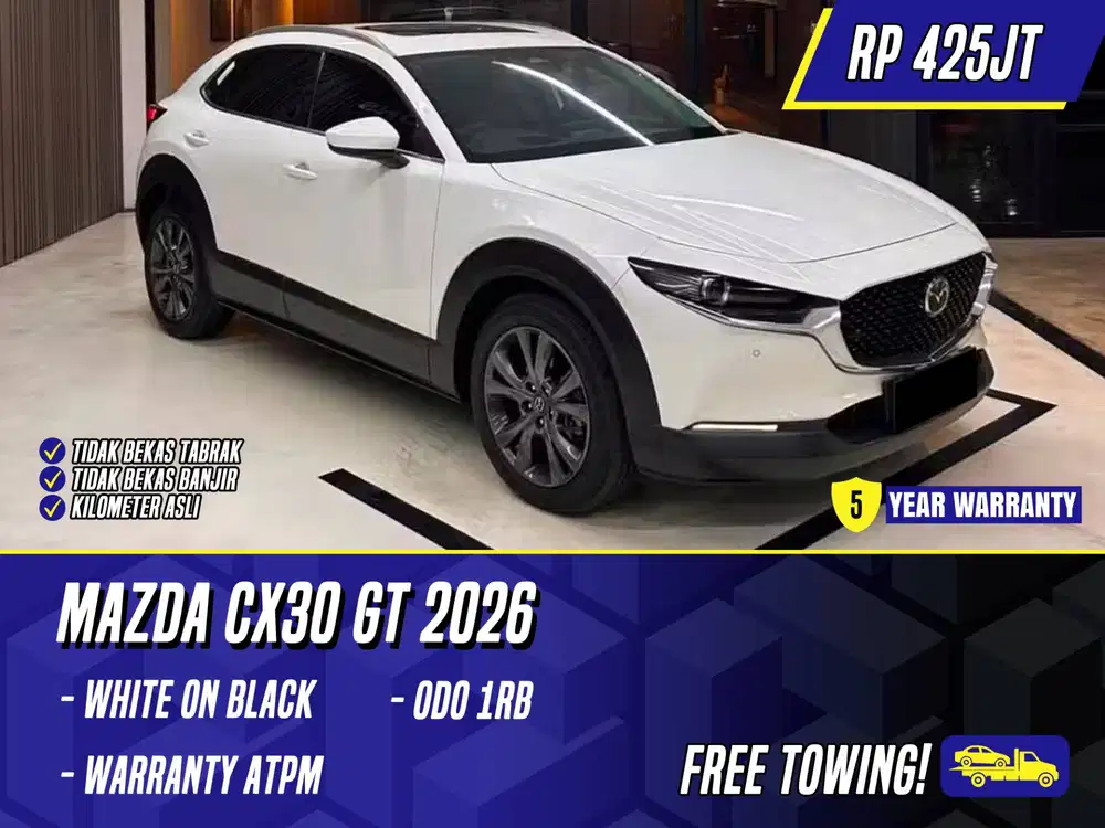 Mazda CX30 GT 2026 NIK 2025 White on Black Putih CX 30 CX-30