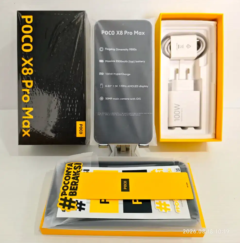 Xiaomi Poco X8 ProMax 5G 12/512 GB likenew 99% Resmi Nov 2027 bs Tt/BT