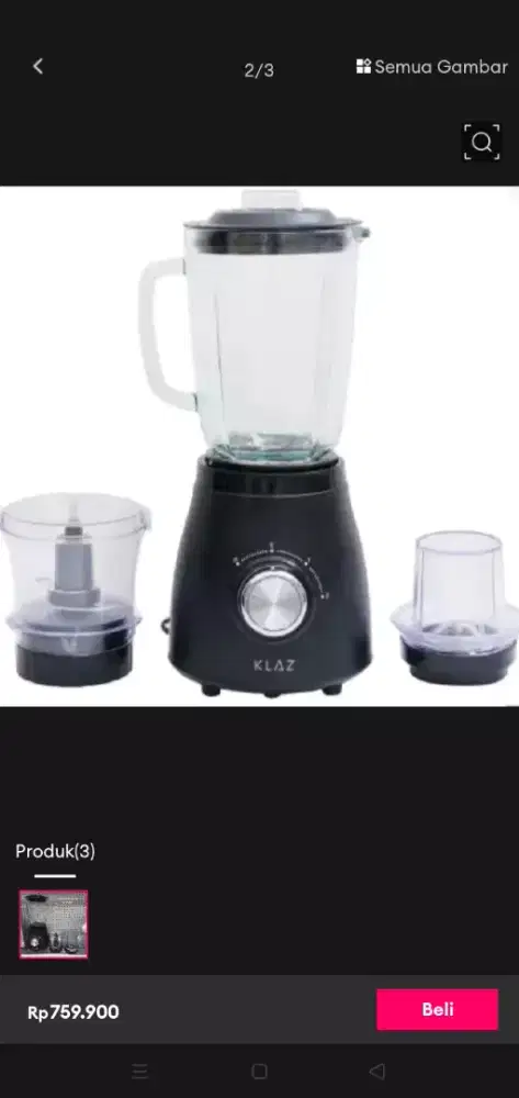 Jual Blender merk Klaz 3in1