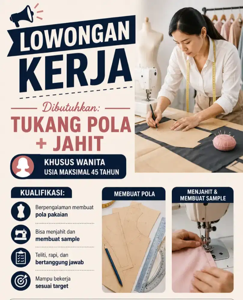 LOWONGAN TUKANG POLA