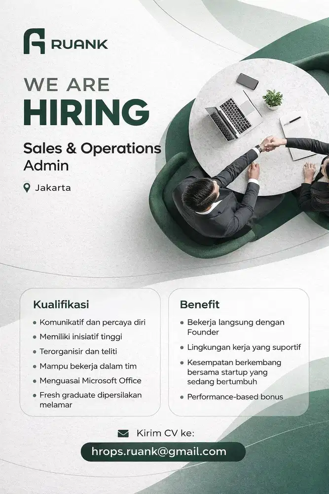 WE ARE HIRING — Sales & Operations Admin Associate