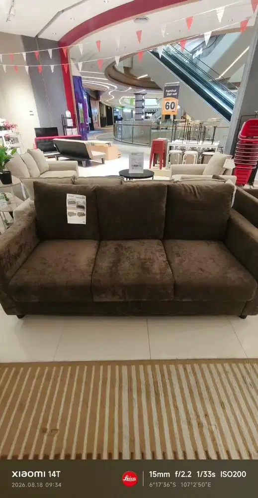 OBRAL SOFA PENYIMPANAN 3 SEATER
