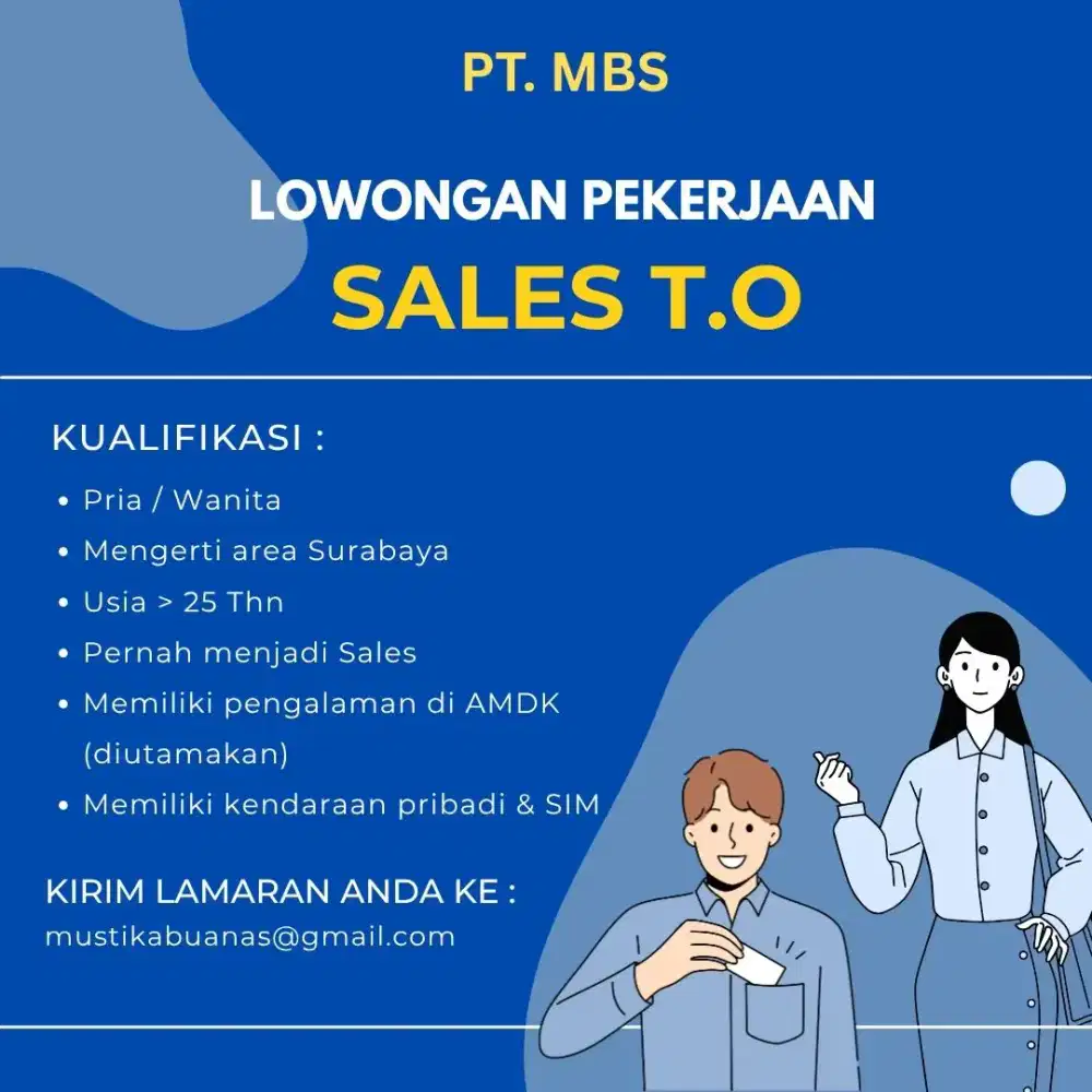 Lowongan Kerja Sales T.O
