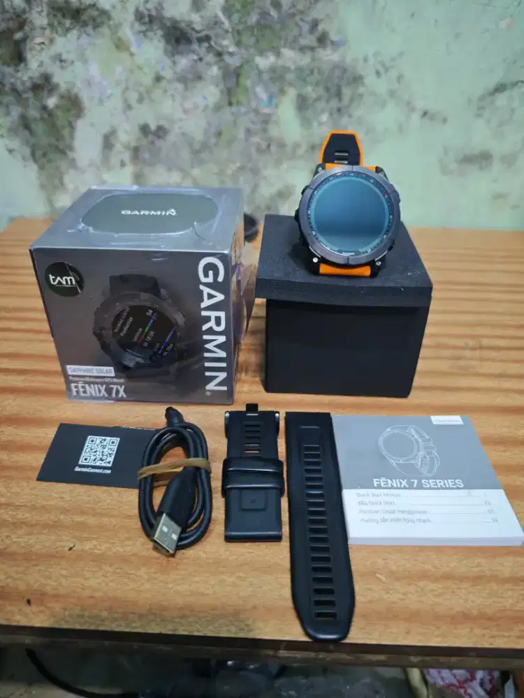 Garmin fenix 7X shapire solar mulus lengkap ex garansi resmi