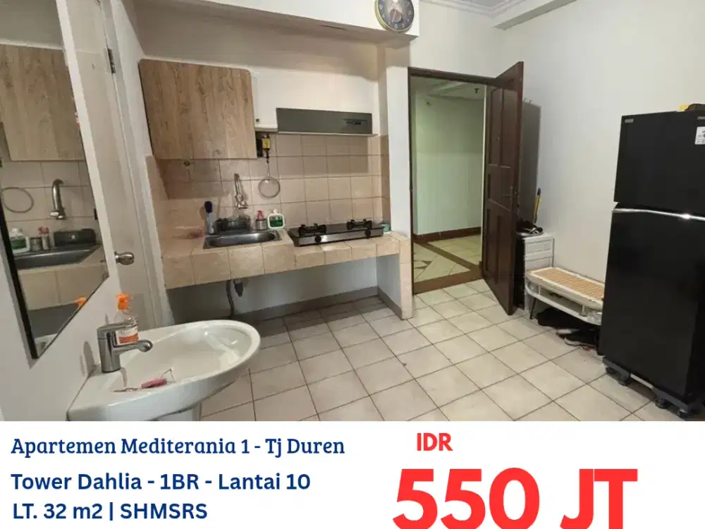 DEW0012 apartemen Mediterania 1 tower Dahlia lantai 10 Furnish Tanjung Duren Jakarta Barat