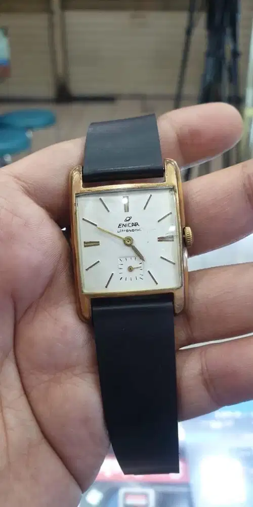 Jam tangan Enicar ultrasonic 1950an antik