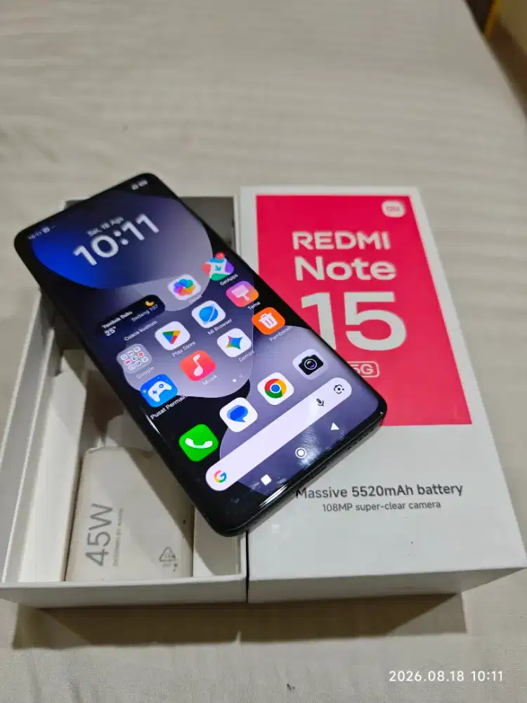 Redmi Note 15 5G 6/128 Fullset ori segel mulus pmkaian sgkt saja