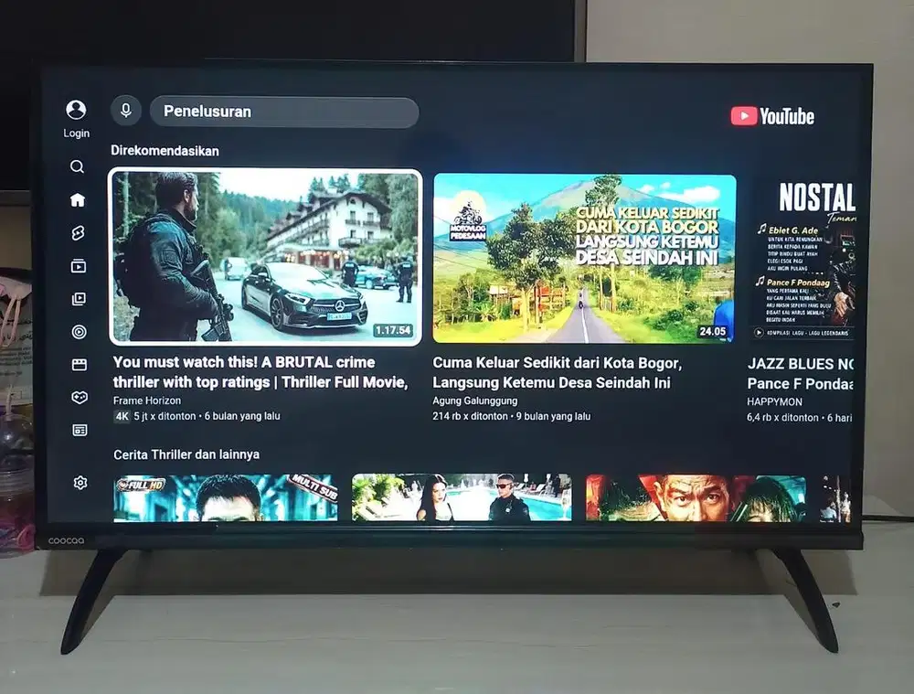 Tv led merek coocaa 32inc sudah google smart TV
