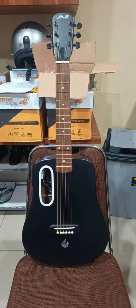 GITAR AKUSTIK ELEKTRIK, COSTUM LAVA ME UKURAN 3/4