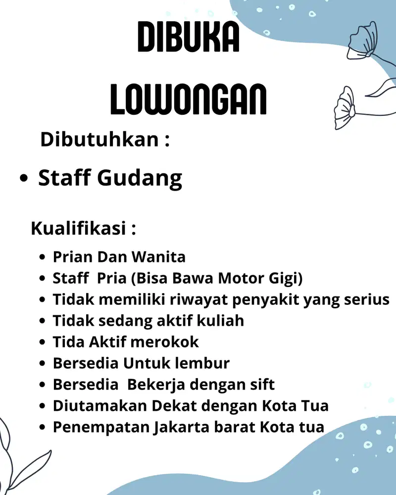 Dicari Segera !!! Junior Admin