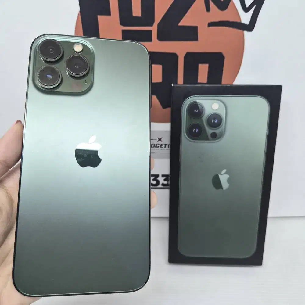 Phone 13 Pro Max 128GB BH100 Alpine Green Fullset No Minus RESMI IBOX