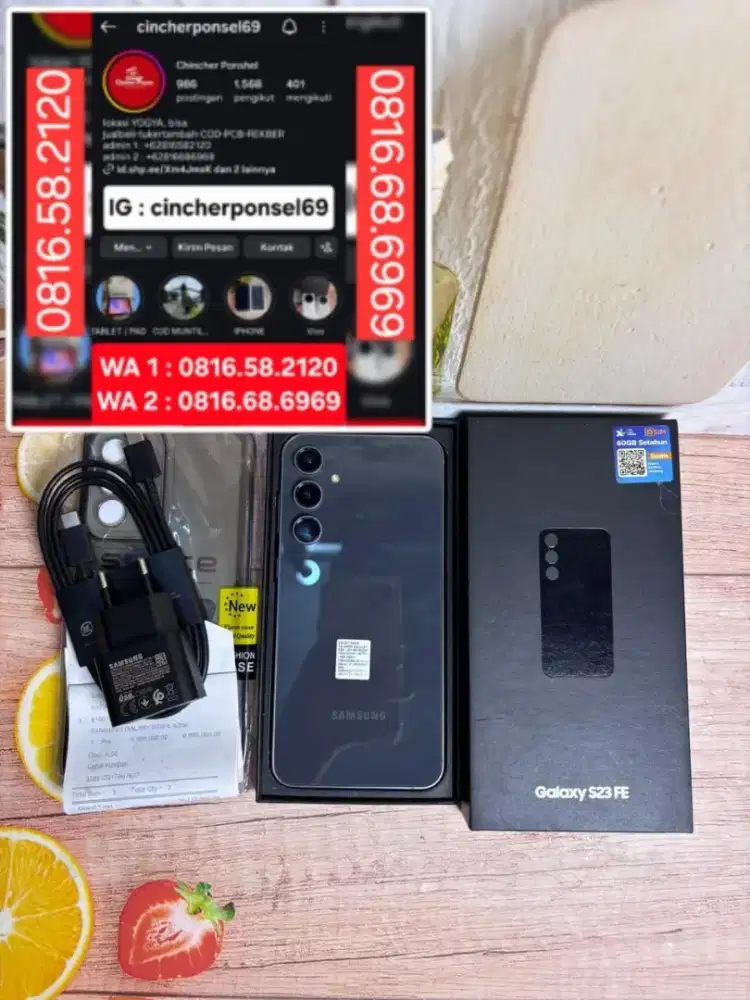 Jual hp samsung S23 fe 8/256 istimewa tangan pertama