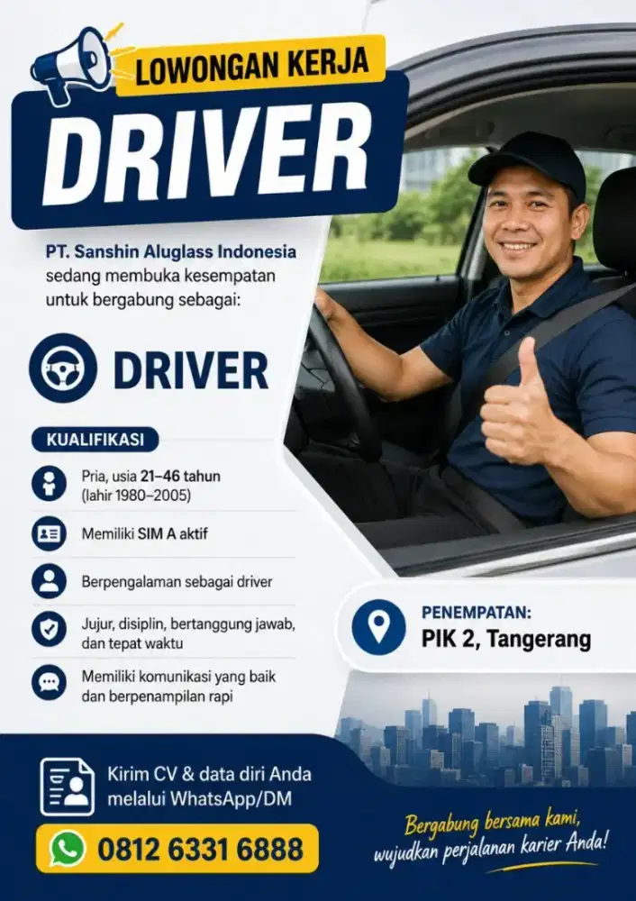 LOWONGAN KERJA DRIVER