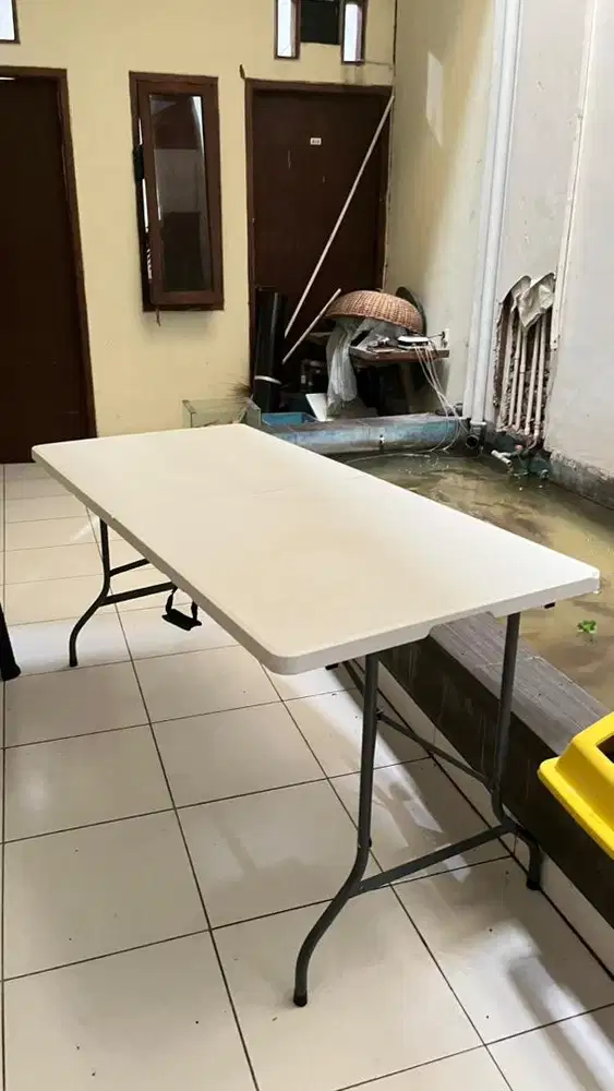 Meja plastik lipat, meja makan, meja outdoor