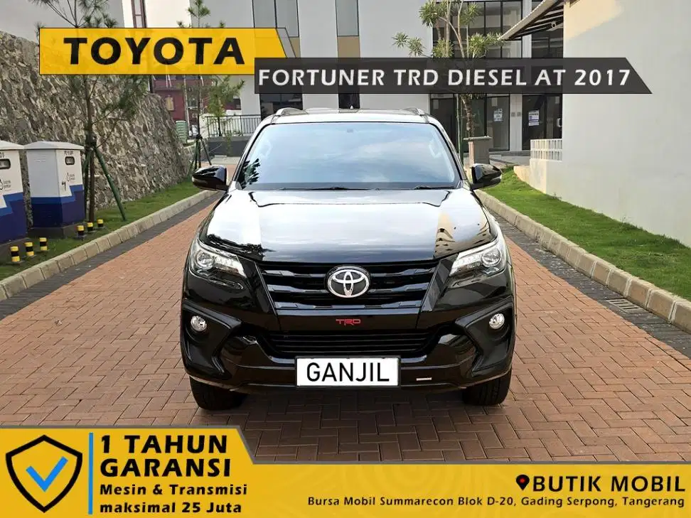 Fortuner TRD Diesel 2.4 AT 2017 Hitam. Pajak Panjang